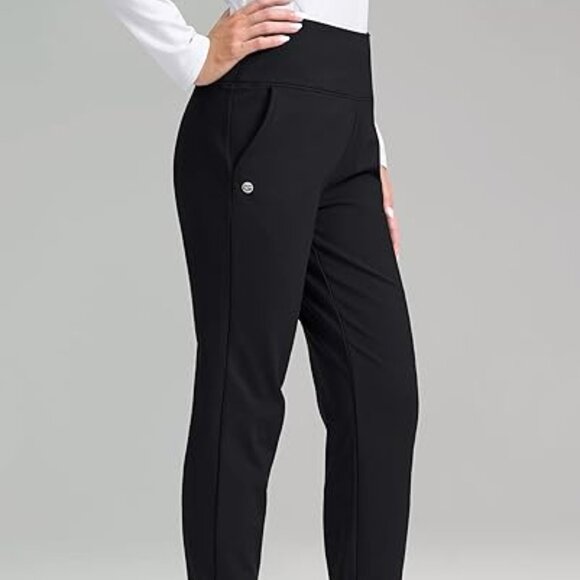 G Gradual Women's Fleece Thermal Lined Joggers - High Waisted & Water Resistant - Picture 1 of 6